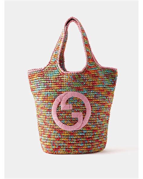 gucci raffia tot